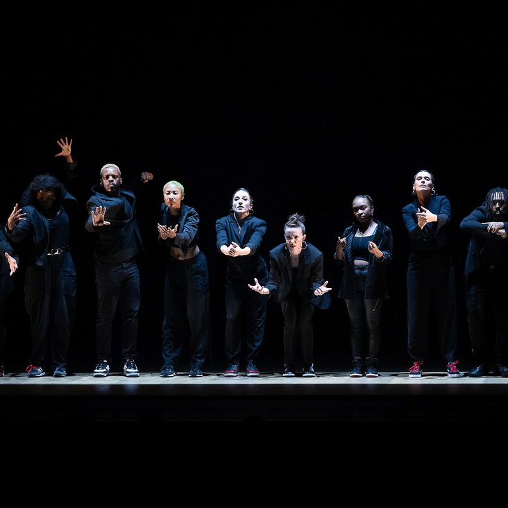 Dancers performing The Center Will Not Hold