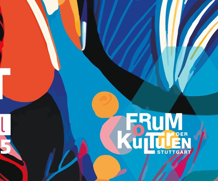 Schrift auf grafischem Hintergrund