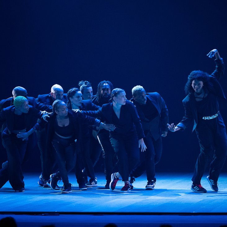 Dancers performing The Center Will Not Hold